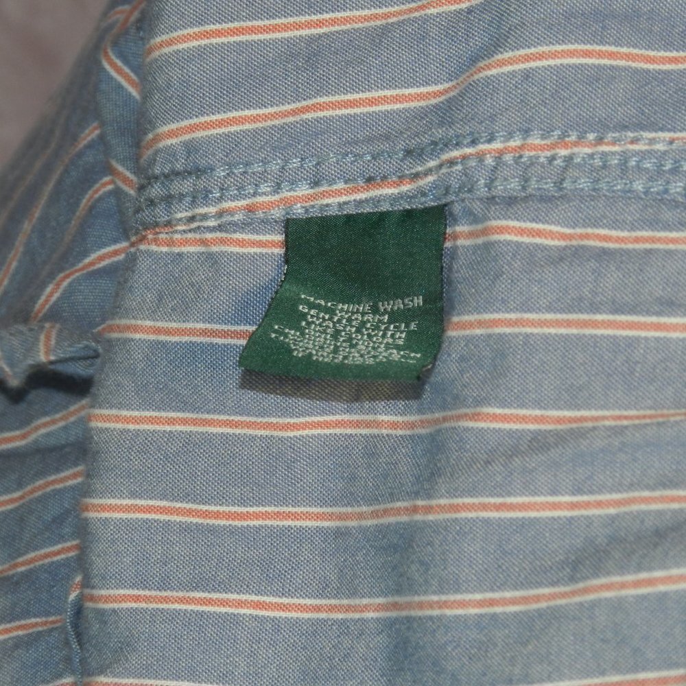 Lauren Ralph Lauren Womens Blue Pink Stripped Button Down Collar Shirt Size 1X - Picture 6 of 6